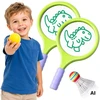 WOOPIE Badminton Tennis Rackets with Foam Ball and Dinosaur Shuttlecock