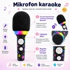 WOOPIE belaidis karaoke mikrofonas su garsiakalbiu, juodas, BT