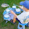 Woopie Vaikų Muzikinis Instrumentas 6 Būgnai 2 Činčiai + Taburetė