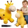 Woopie Šokinėjantis Girafo Guminis Žaislas Geltonas + Pompą