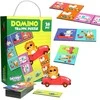 Woopie edukacinis žaidimas Gyvūnų transportas domino ir Montessori kortelių dėlionė