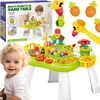 WOOPIE Interactive Educational Table 2 in 1 Game Fishing Hammer Sorter Sound Light