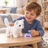 WOOPIE Interactive Kitten Plush Toy Sound Accessories Crown Glasses