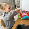 Vaikiškas kasos aparatas su kalkuliatoriumi ir priedais WOOPIE