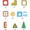 WOOPIE Klocki Magnetyczne Konstrukcyjne 3D Rinkinys Edukacyjny Zamek 30el.