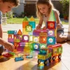 WOOPIE Magnetiniai Konstruktoriai 3D Rinkinys Pilis Transportas 71 vnt.