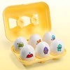 WOOPIE 54146Montessori Sorter Dėlionės Rungtynės Formos Juokingi Viščiukai Kiaušiniai 6vnt