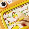 Magnetinė Montessori lavinamoji lenta su labirintu Krabas Woopie oranžinė