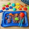 Woopie Kinetinis Smėlis 0,8kg Rinkinys su Formelėmis + Smėlio Dėžė