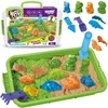 Woopie Kinetinis Smėlis 1,5kg XXL ZOO Safari Rinkinys su Formelėmis