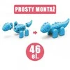 WOOPIE Konstrukcinis Rinkinys 2-in-1 Stalo Žaidimas Dinozaurai + Kauliukas 46 vnt.