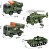 Woopie Karinių Transporto Priemonių Rinkinys su Raketomis - Tankas, Sraigtasparnis, 4 Vnt.