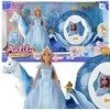Lėlių rinkinys Ledo princesė Lily ir šviečianti karieta WOOPIE ROYAL