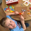 WOOPIE Žalias Wooden Nailing Hammer Puzzle 20 Patterns 82 Pieces FSC Certified