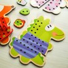 Medinė vėrimo ir siuvinėjimo dėlionė WOOPIE Žalias 5in1