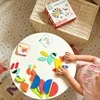 Medinė Montessori dėlionė WOOPIE Žalias 55vnt