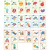 Medinė Montessori dėlionė WOOPIE Žalias 55vnt