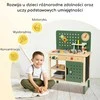 Medinis vaikiškas darbo stalas su įrankiais WOOPIE Žalias