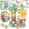 Medinis Montessori aktyvių veiklų medelis – kulodromas 4in1 WOOPIE Žalias
