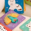 Medinė dėlionė Gyvūnėliai Montessori FSC Woopie Žalias