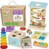 Montessori edukacinis rinkinys WOOPIE Žalias 6in1 13–15 mėn