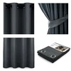 AmeliaHome CURT/AH/BLACKOUT/EYELETS/CHARCOAL/140X175/1PC