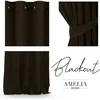 Naktinė užuolaida su žiedais AmeliaHome BLACKOUT 140X245 cm, 1 vnt., spalva: ruda