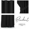 Naktinė užuolaida su žiedais AmeliaHome BLACKOUT 140X245 cm, 1 vnt., spalva: juoda
