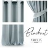 Naktinė užuolaida su žiedais AmeliaHome BLACKOUT 140X245 cm, 1 vnt., spalva: sidabrinė