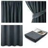 Naktinė užuolaida AmeliaHome BLACKOUT 140X245 cm, 1 vnt., juosta/kabliukai, spalva: grafito