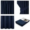 Naktinė užuolaida AmeliaHome BLACKOUT 140X245 cm, 1 vnt., juosta/kabliukai, spalva: tamsiai mėlyna