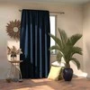 Naktinė užuolaida AmeliaHome BLACKOUT 140X245 cm, 1 vnt., juosta/kabliukai, spalva: tamsiai mėlyna