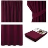 Naktinė užuolaida AmeliaHome BLACKOUT 140X245 cm, 1 vnt., juosta/kabliukai, spalva: bordo