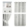 Naktinė užuolaida su žiedais AmeliaHome VELVET 140X245 cm, 1 vnt., spalva: balta
