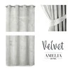 Naktinė užuolaida su žiedais AmeliaHome VELVET 140X245 cm, 1 vnt., spalva: balta