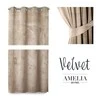 Naktinė užuolaida su žiedais AmeliaHome VELVET 140X245 cm, 1 vnt., spalva: kreminė