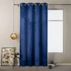 Naktinė užuolaida su žiedais AmeliaHome VELVET 140X245 cm, 1 vnt., spalva: tamsiai mėlyna