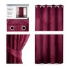 Naktinė užuolaida su žiedais AmeliaHome VELVET 140X245 cm, 1 vnt., spalva: vyno