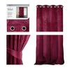 Naktinė užuolaida su žiedais AmeliaHome VELVET 140X270 cm, 1 vnt., spalva: vyno