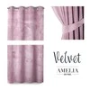 Naktinė užuolaida su žiedais AmeliaHome VELVET 140X245 cm, 1 vnt., spalva: rožinė