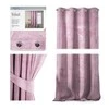 Naktinė užuolaida su žiedais AmeliaHome VELVET 140X270 cm, 1 vnt., spalva: rožinė