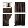 Naktinė užuolaida AmeliaHome VELVET 140X270 cm, 1 vnt., juosta/kabliukai, spalva: tamsiai ruda
