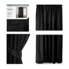 Naktinė užuolaida AmeliaHome VELVET 140X245 cm, 1 vnt., juosta/kabliukai, spalva: juoda