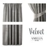 Naktinė užuolaida AmeliaHome VELVET 140X245 cm, 1 vnt., juosta/kabliukai, spalva: sidabrinė