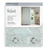 AmeliaHome Užuolaida su žiedais Velvet sidabrinių lapų raštu mėtinės spalvos