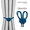 AmeliaHome Užuolaidų rišikliai Edmonton tamsiai mėlyni, 2 vnt.