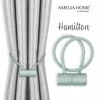 AmeliaHome Užuolaidų rišikliai Hamilton šviesiai mėlyni, 2 vnt.