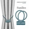 AmeliaHome Tamsiai mėlyni užuolaidų rišikliai Hamilton, 2 vnt.