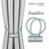 AmeliaHome Sidabriniai užuolaidų rišikliai Hamilton, 2 vnt.