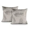 AmeliaHome Dekoratyvinis pagalvės užvalkalas veliūrinis 45x45 cm cappuccino spalvos